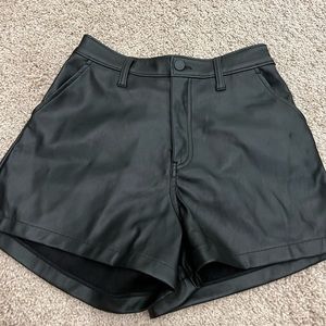 Hollister Ultra High Rise Leather Shorts